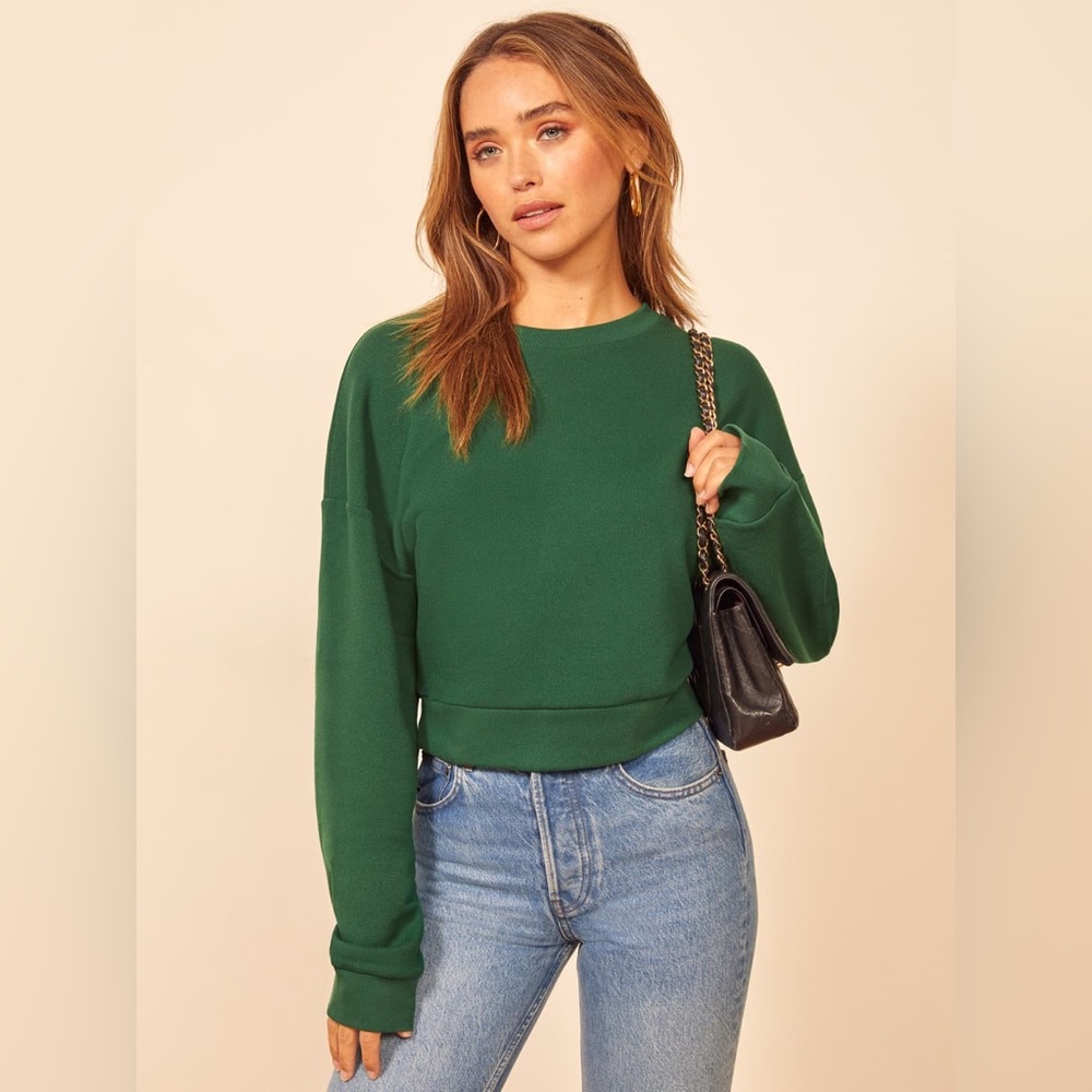 Reformation Hunter crop sweatshirt, S